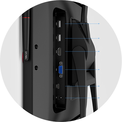  O XP-PEN Artist 22R Pro vem equipado com o Hub USB 