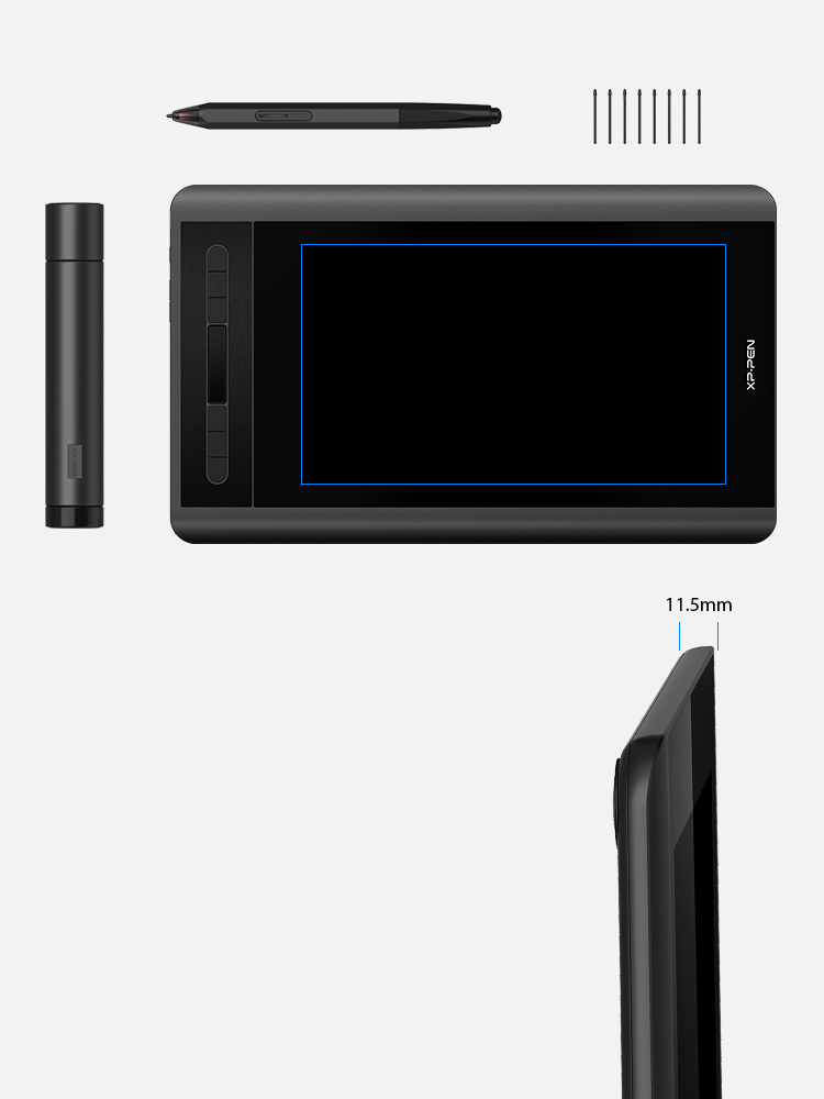  XP-Pen Artist 12 Pen Monitor 11.6 Inch display drawing area 