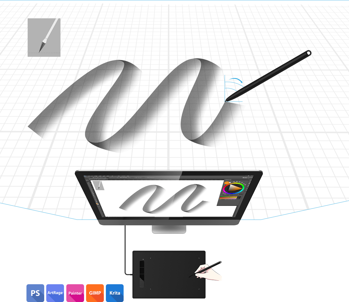 mesa digital para desenho XP-PEN Star G960